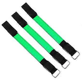 3pcs Outdoor LED leuchtende Armband Armreif reflektierendes Armband fluoreszierende Armbänder für Nachtaktivitäten Laufen Party Gastgeschenke (Grün)