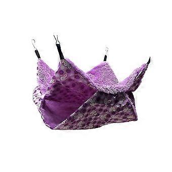 Z6 Practical Small Pet Hanging Hammock Double Layer Glider Sleeping Pet Bed Warm