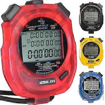 Sports stopwatch with split memory feature 495-100