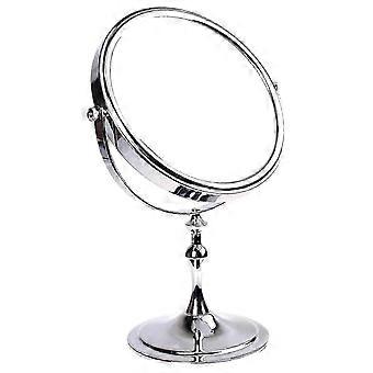 Chrome-Plated 8 Inch Countertop Mirror Double-Sided 5X Magnification for Makeup Shaving & Grooming
