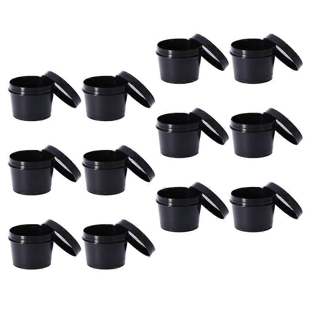 Refillable Face Cream Container Empty Cream Jars for Storage 60Pcs Black