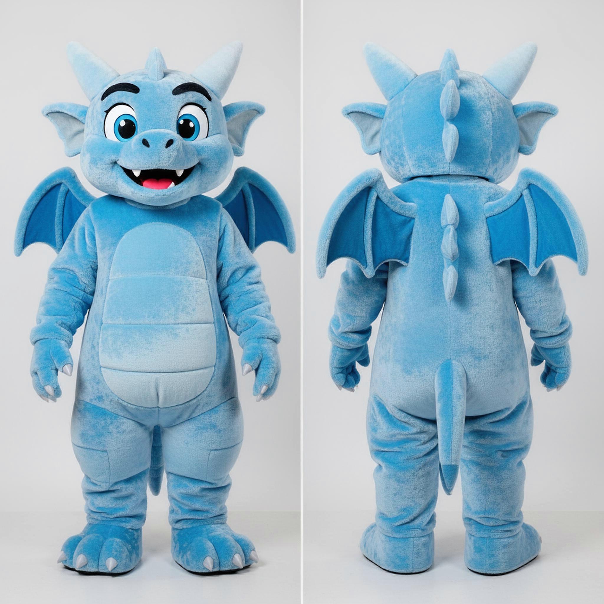 MASTICOT Sky Blue Grinning Gargoyle Mascot