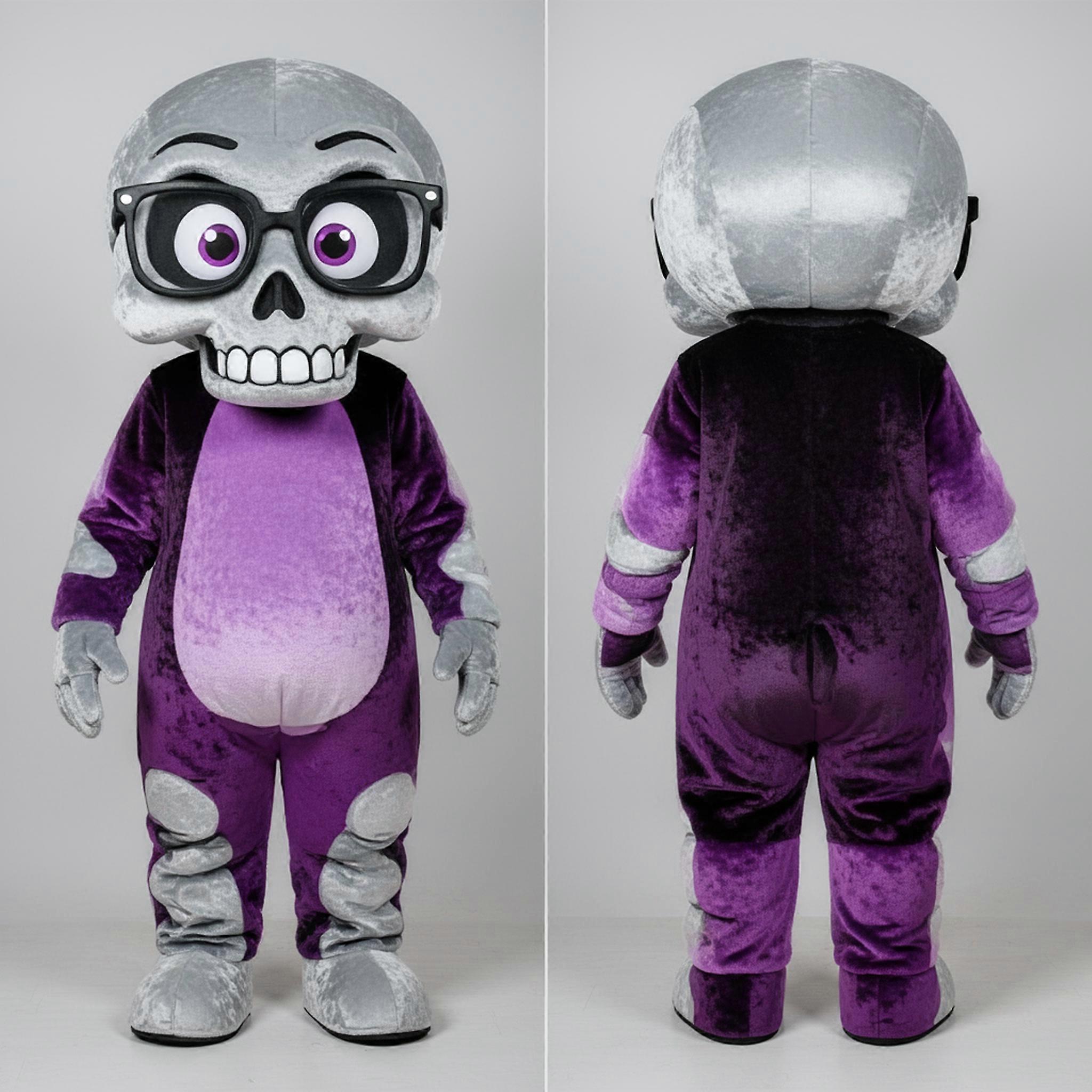MASTICOT Silver Cartoon Skull Mascot