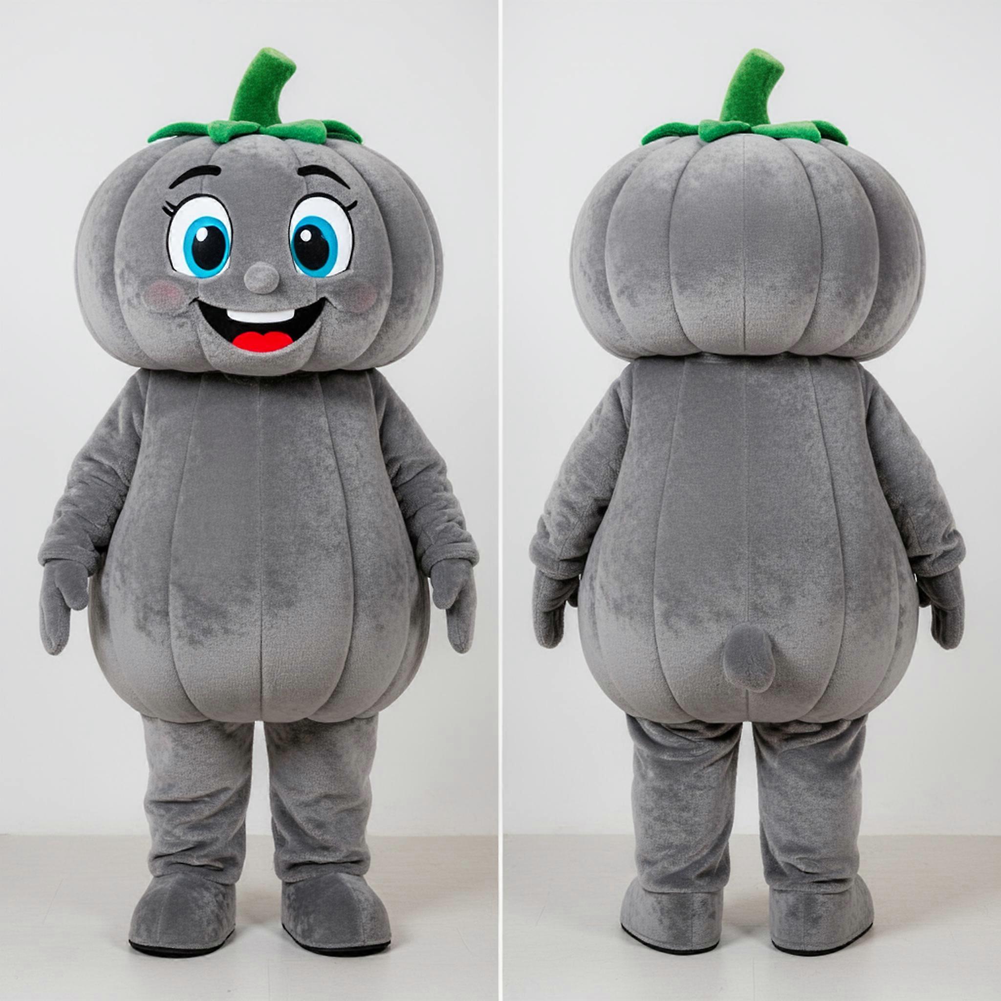 MASTICOT Velvet Green Broad Shouldered Pumpkin Mascot