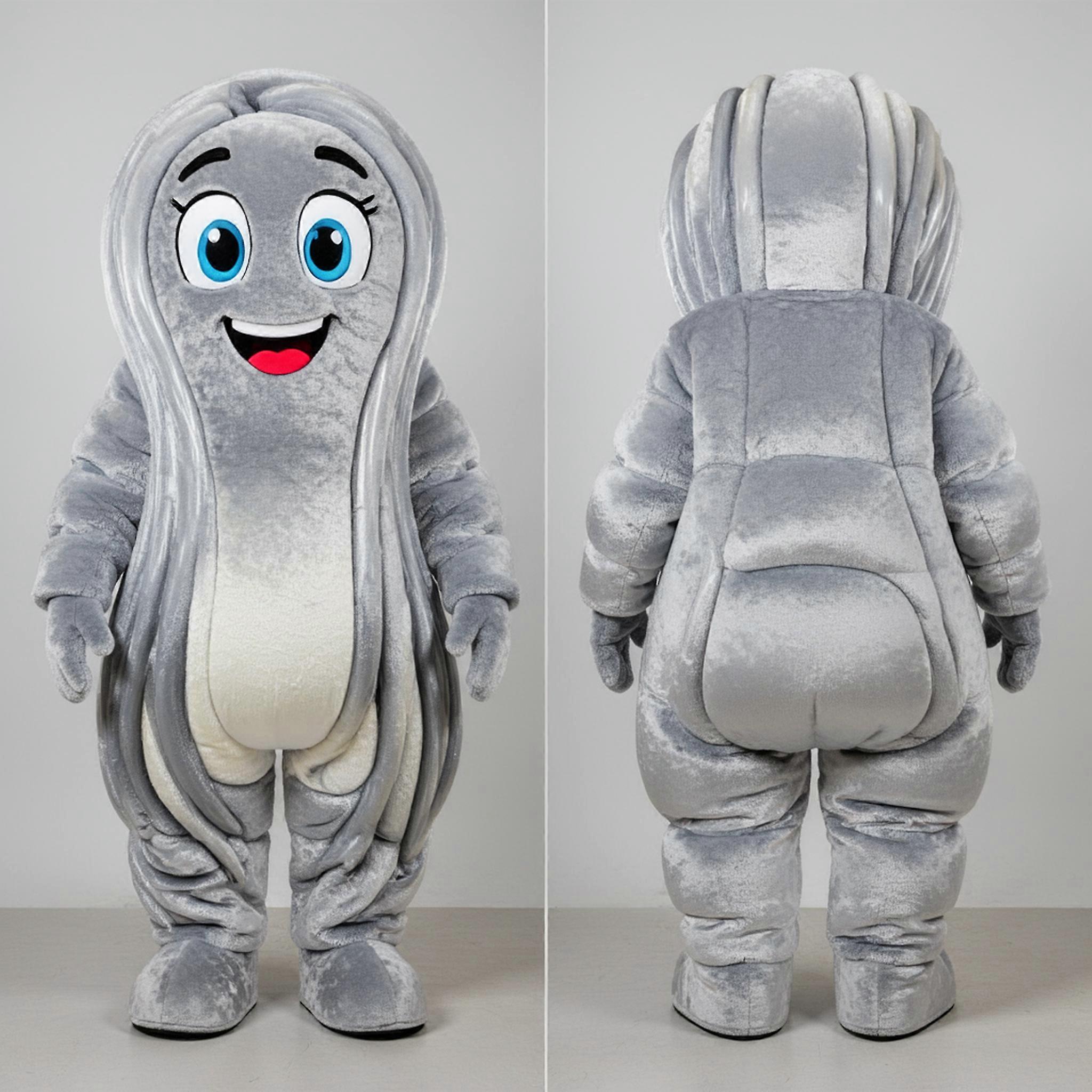 MASTICOT Silver Glossy Spaghetti Mascot
