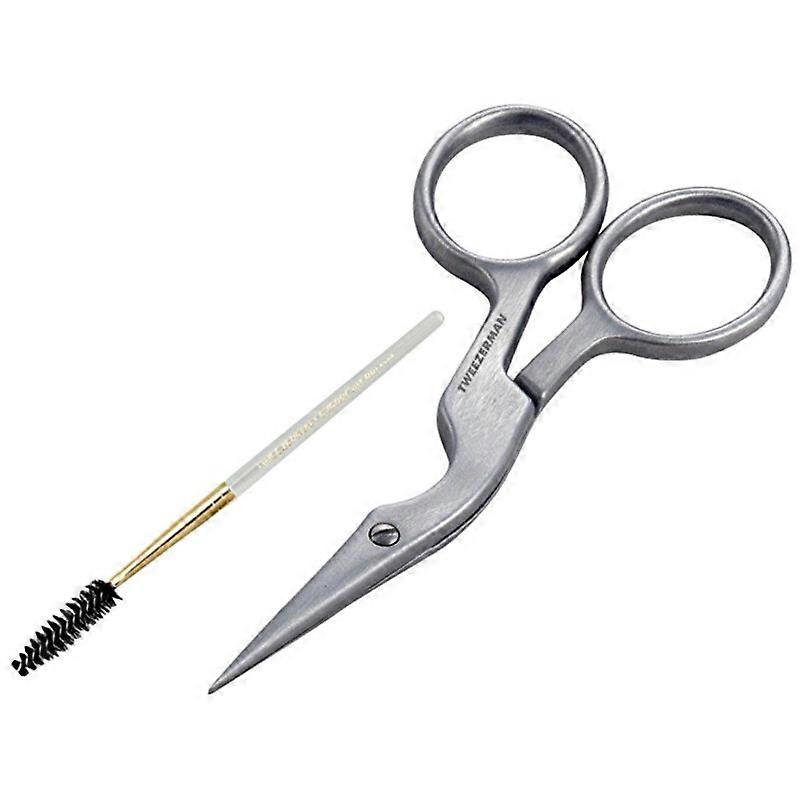 Brow Shaping Scissors & Brush Stainless Steel