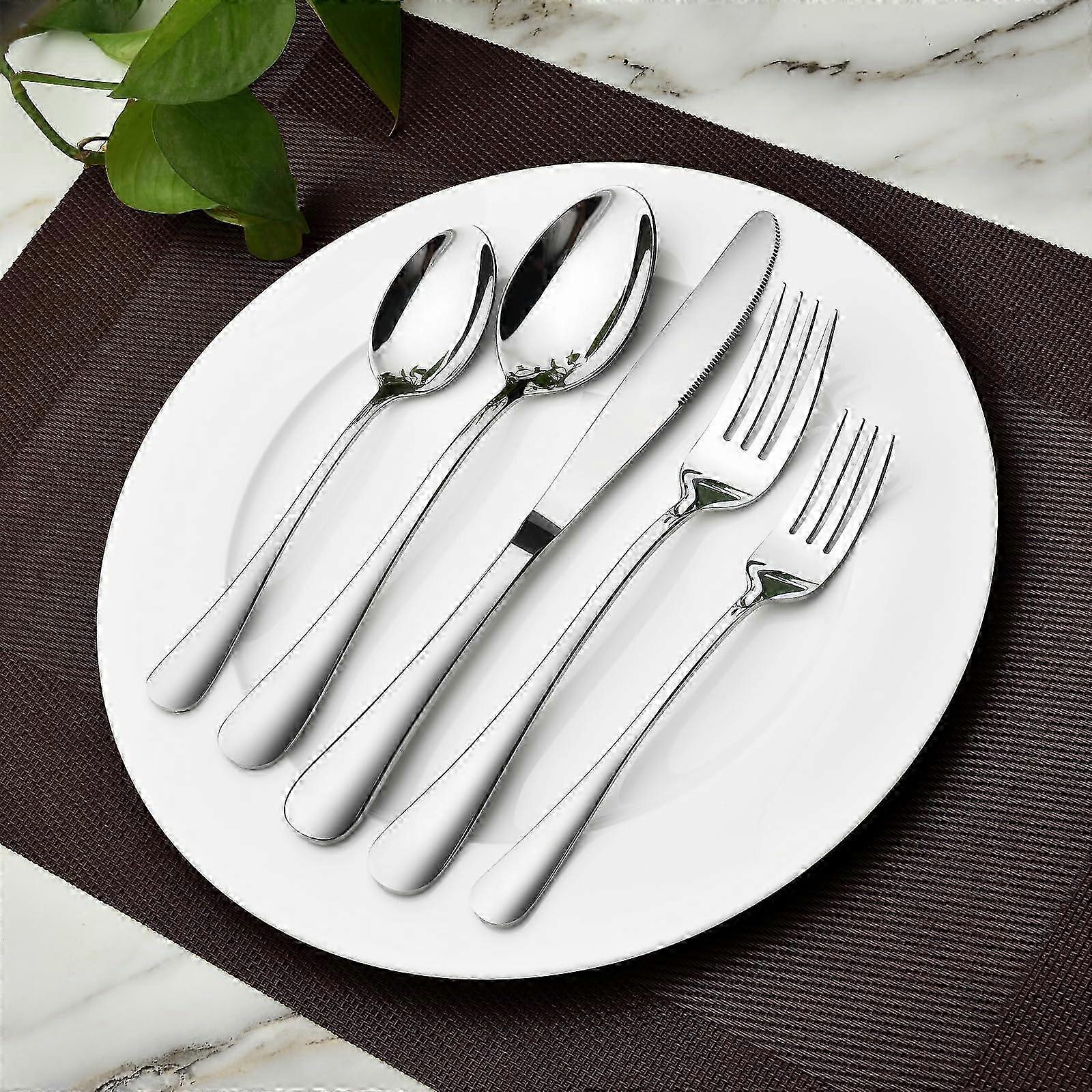 30-Pc Rust Resistant Stainless Flatware