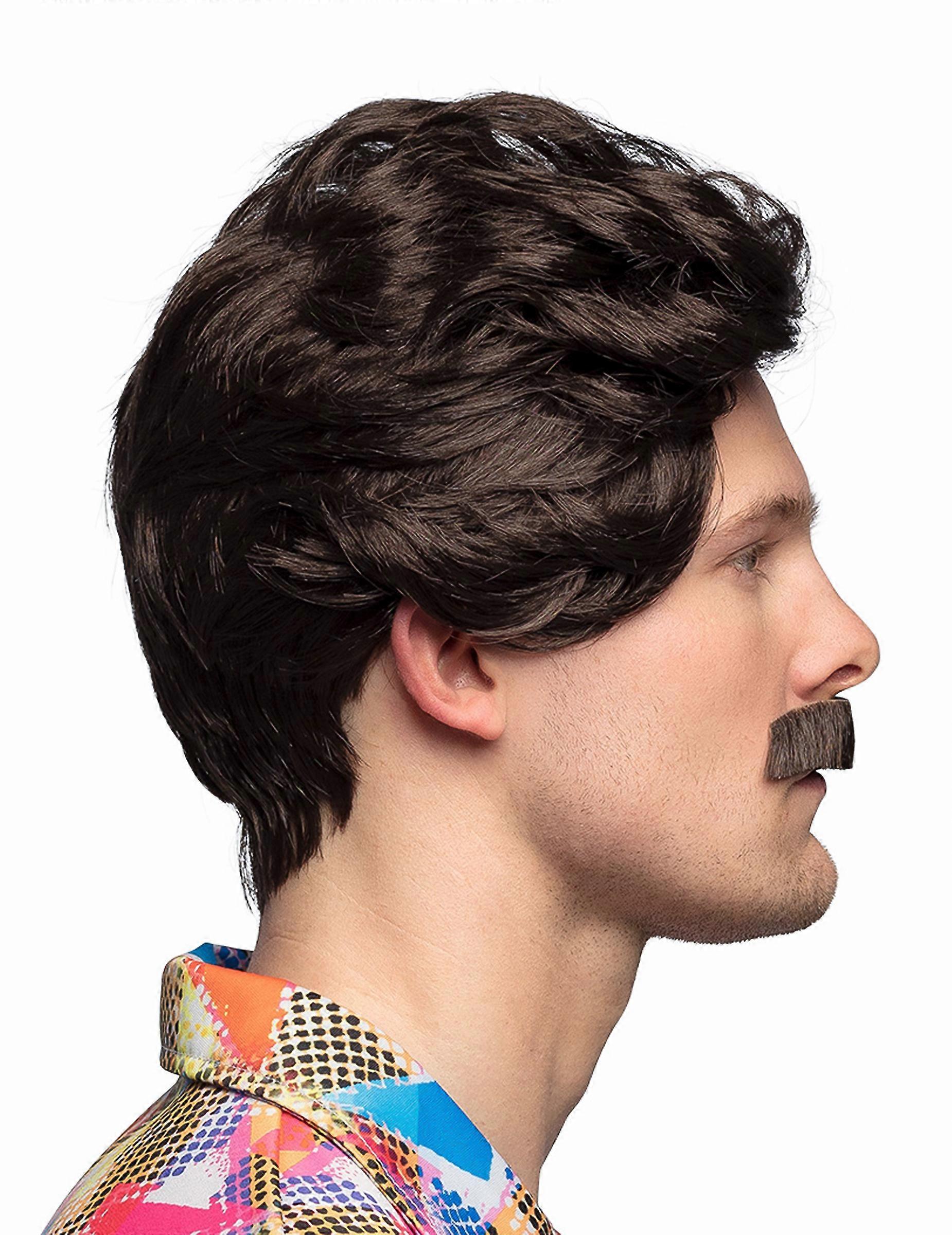 Wig with mustache for men