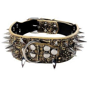 Dog Collar Sharp Spiked Studded Padded Leather Collars for Medium Large Dogs tskj26s