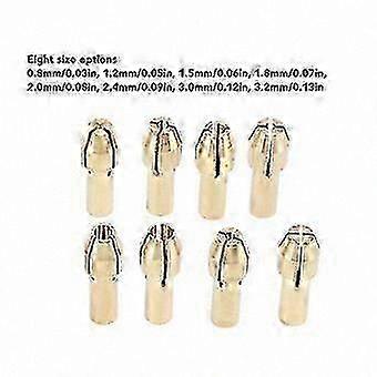 10-Pack Brass Drill Chuck Collet Set for Quick Bit Replacement Adapter Tool
