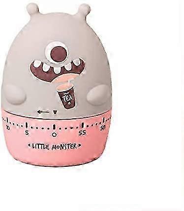 100% Mechanical Kitchen Timer, Spring 60-Minute Wind Up Dial 360 Rotating Kitten Countdown Egg