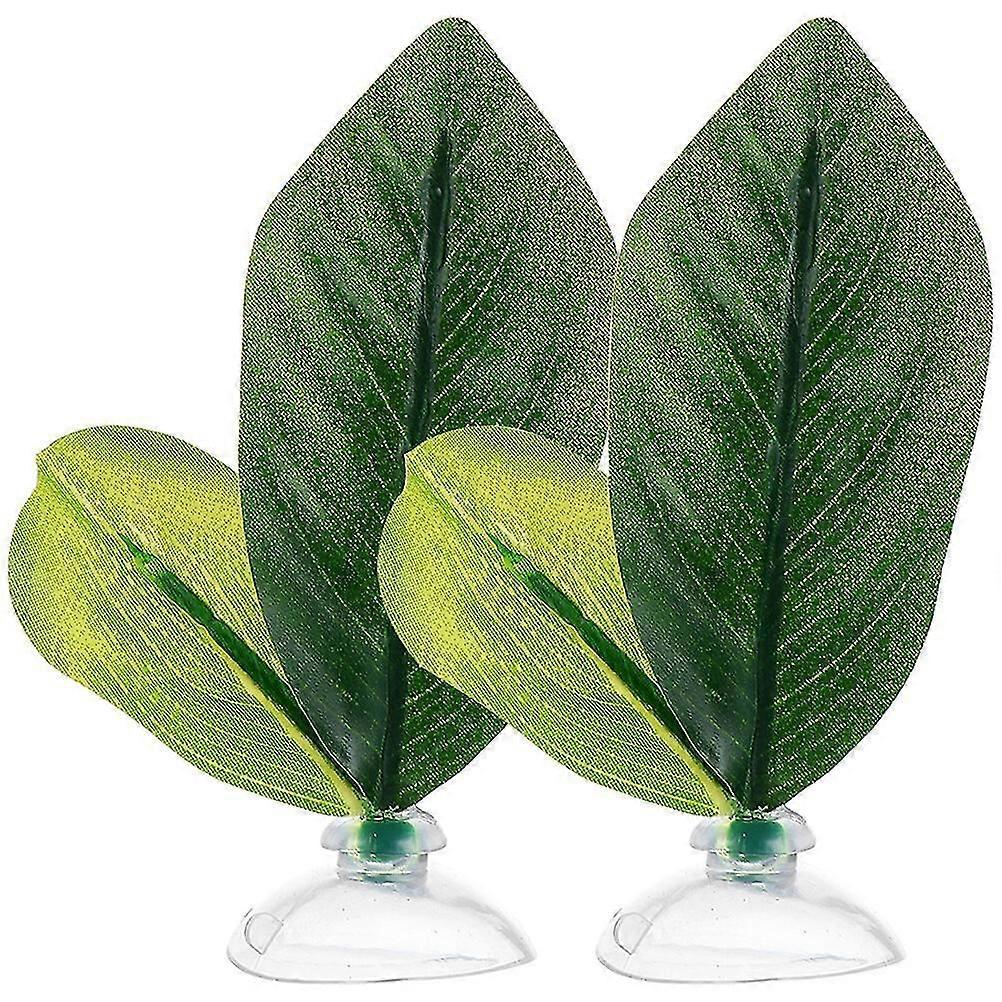 2pcs Plastic Fish Hideout Betta Fish Leaf Betta Fish Bed Betta Leaf  Decor Fish Tank Decorations
