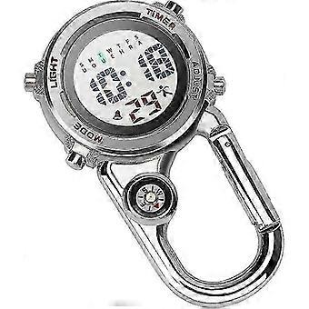 Mousqueton Montre Clip Numérique sur Montre À Quartz Mousqueton Multifonctionnel Montre FOB Visage Lumineux Boussole Mousqueton Montre avec Boussole Rouge
