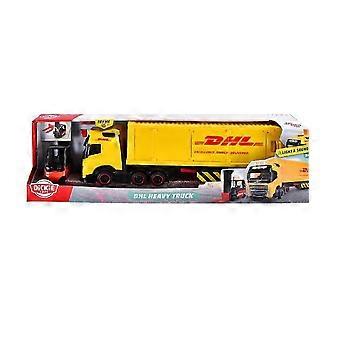 Dickie Toys DHL Post & Parcel Transporter 30cm Truck Toy with Lights and Sounds lfx