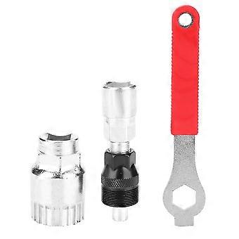 Extracteur de manivelle Boîtier de pédalier Extracteur Acier Pédalier Réparation Ensemble pour Vélo VéloYMQX)