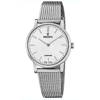 Festina Swiss gemaakt horloge voor Women Analog Quartz met roestvrijstalen armband F20015/1