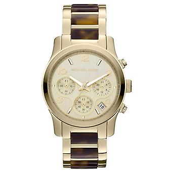 Mkors Runway Watch for Women Analog Quartz with Stainless Steel Bracelet Plated in Gold MK5659