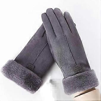 New Fashion Women Gloves Autumn Winter Cute Furry Warm Mitts Full Finger Mittens Women Outdoor Sport Female Gloves Screen  PART