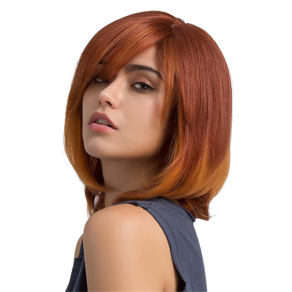 Trendy Femmes Long Bob Lob Cheveux Humains Perruque Complète Ondulée Bouclée Cospaly Party Perruque