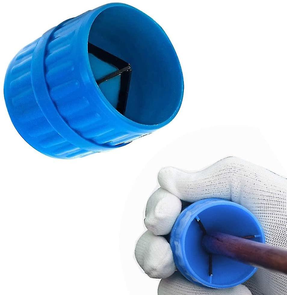 Universal Pipe Reamer Inner And Outer Pipe Deburrer Multi-layer Pipe Deburrer With Steel Blades, Blue, One Piece
