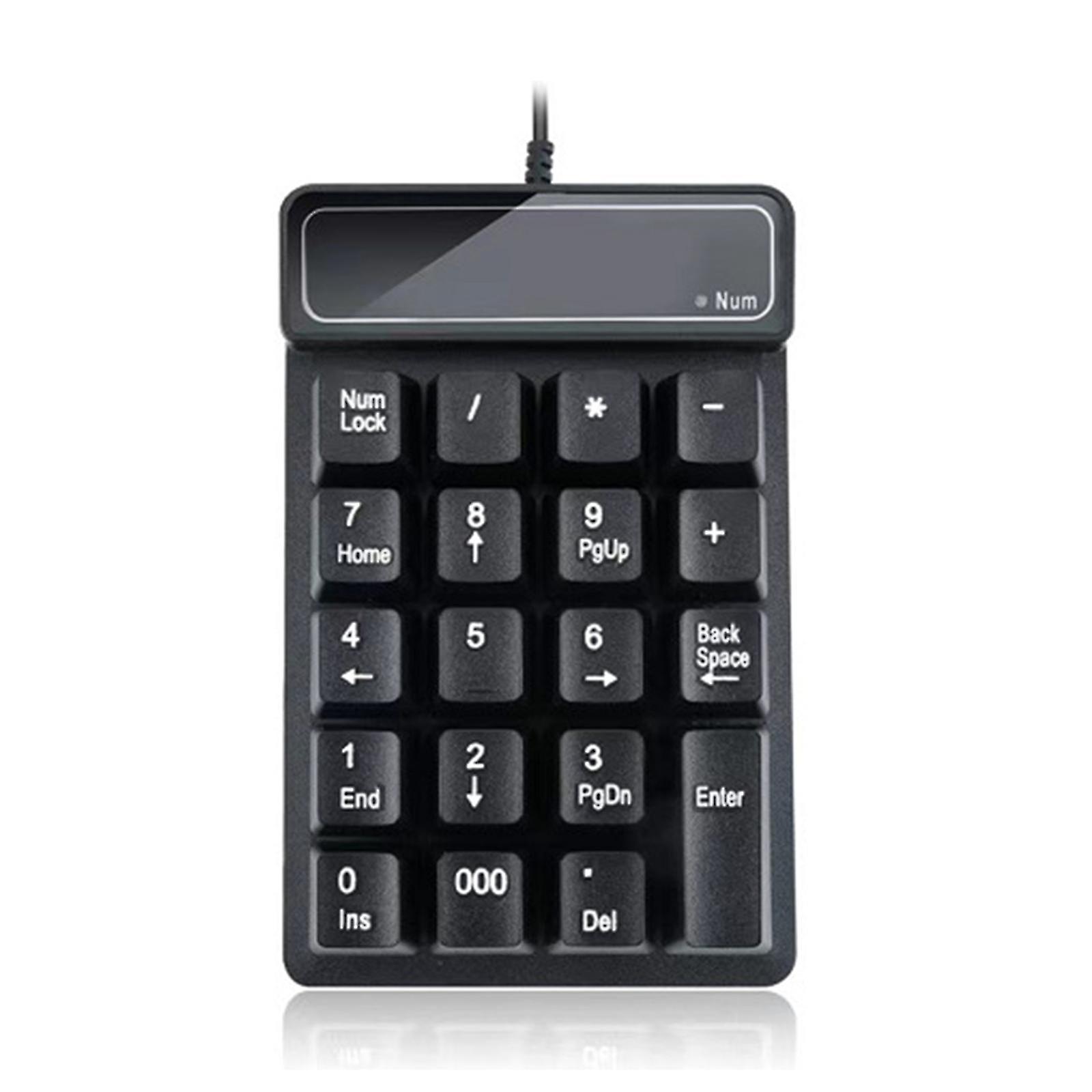 1.5m Usb Wire Numeric Keyboard 19-key Small Keypad Mechanical Floating Feel