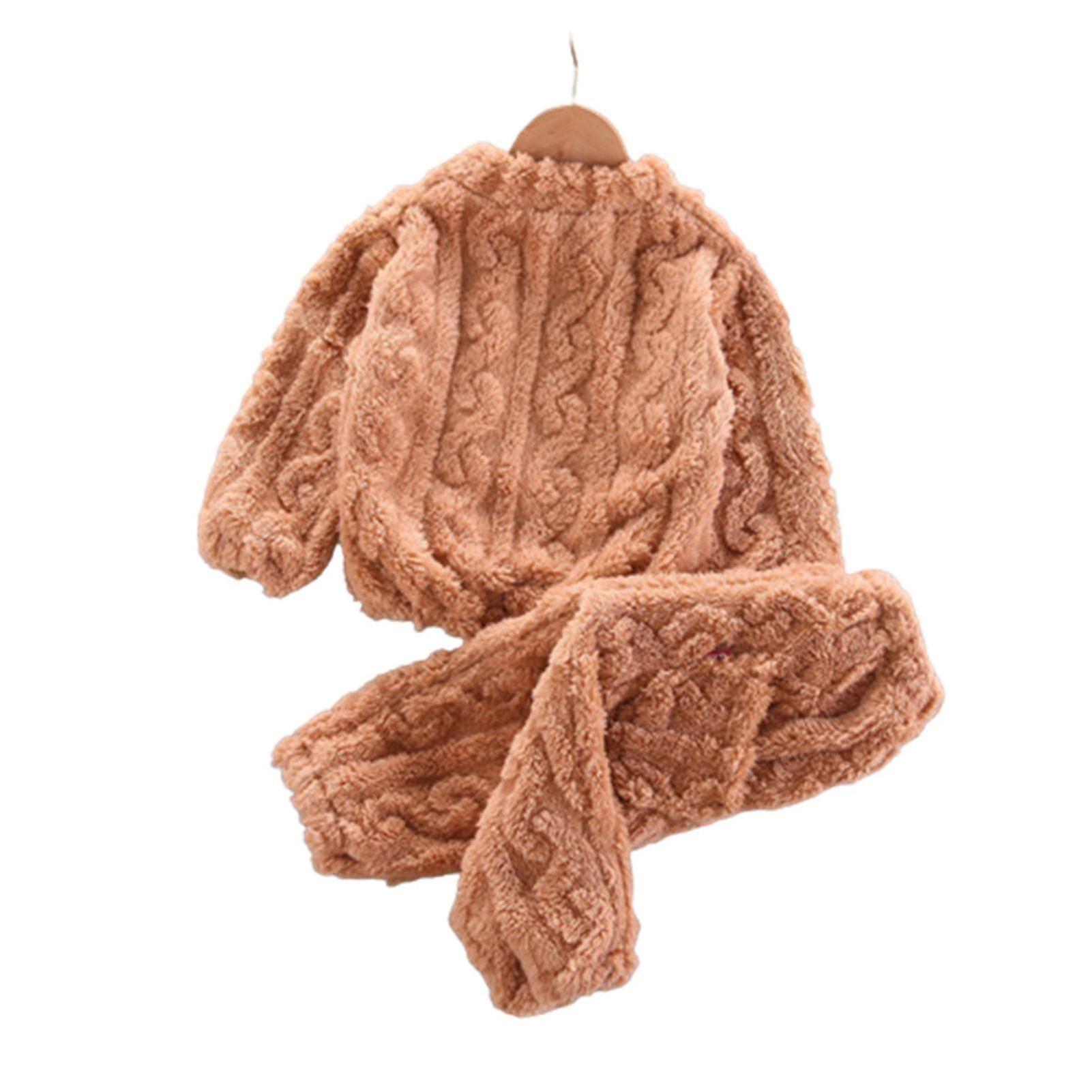 2-osainen setti Lapset muhkea Pyjama Vaatteet Pitkähihainen Paksu Collegepaita & Housut