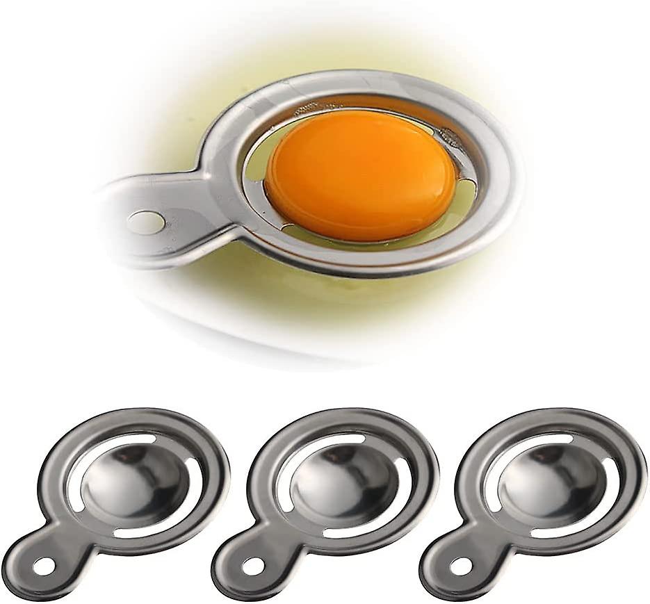 Stainless Steel Egg Separator, Egg Yolk Separator, Egg Separator, Egg White Separator, 3 Pieces Kitchen Baking Tools for Cakes,