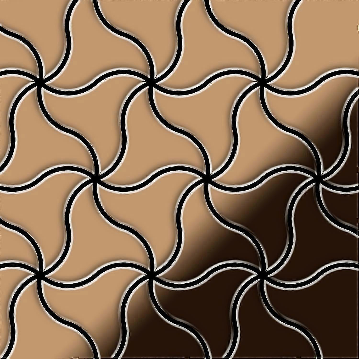 Mosaik Fliese massiv Metall Titan hochglänzend in kupfer 1,6mm stark ALLOY Ninja-Ti-AM Designed by Karim Rashid 0,67 m2