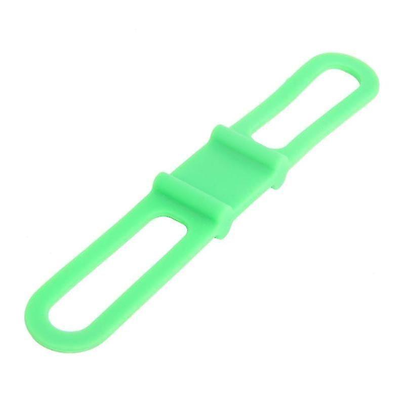 Green Silicone Elastic Strap flashlight Clip For Bicycle