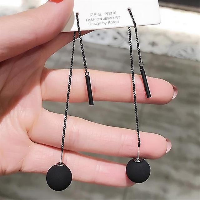 Simple Style Box Chain Tassel Drop Earrings For Women Long Dangle Earring Piercing Line Accessories Thin Mini Trendy Ear Jewelry