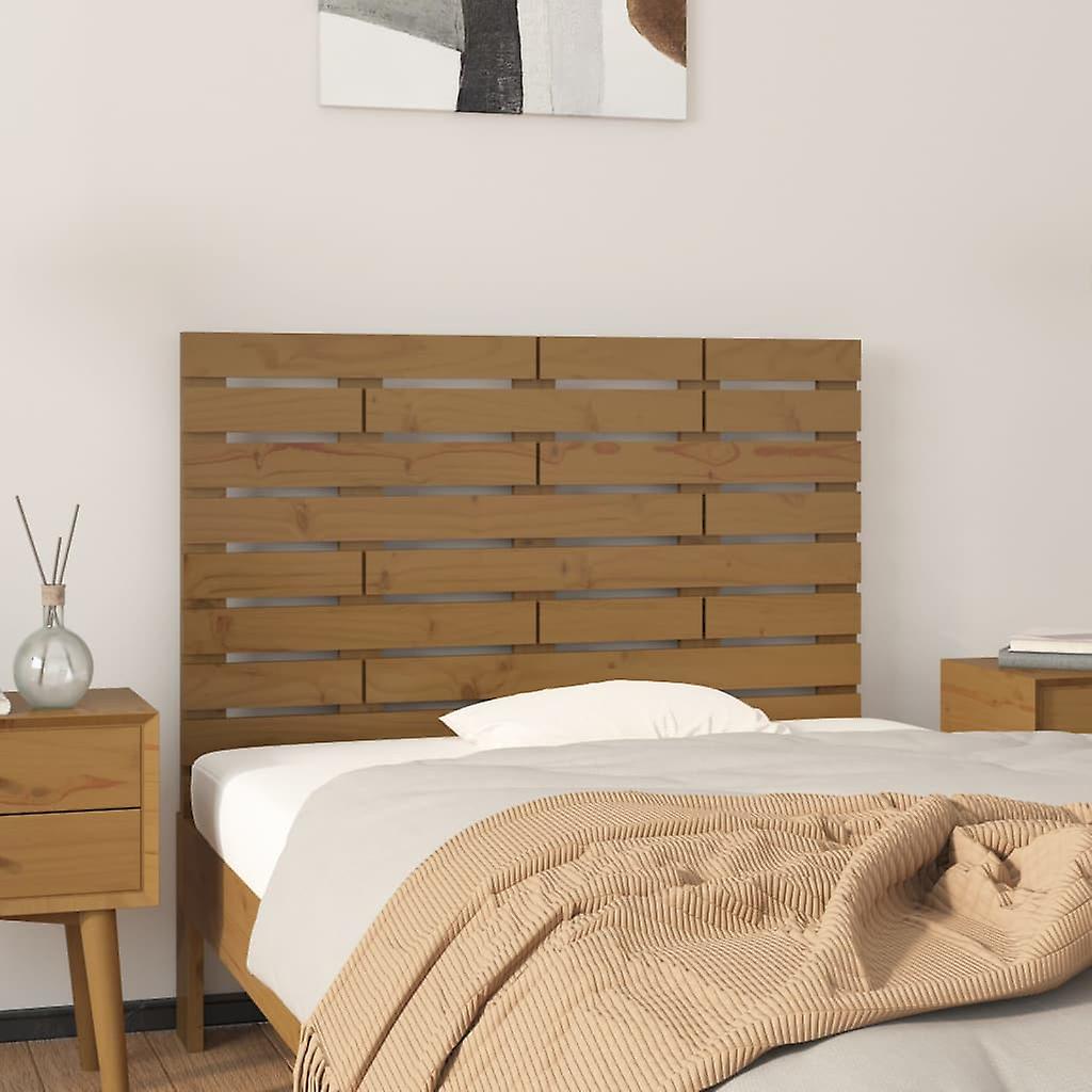 Wall Headboard Honey Brown 96x3x63 cm Solid Pine Wood