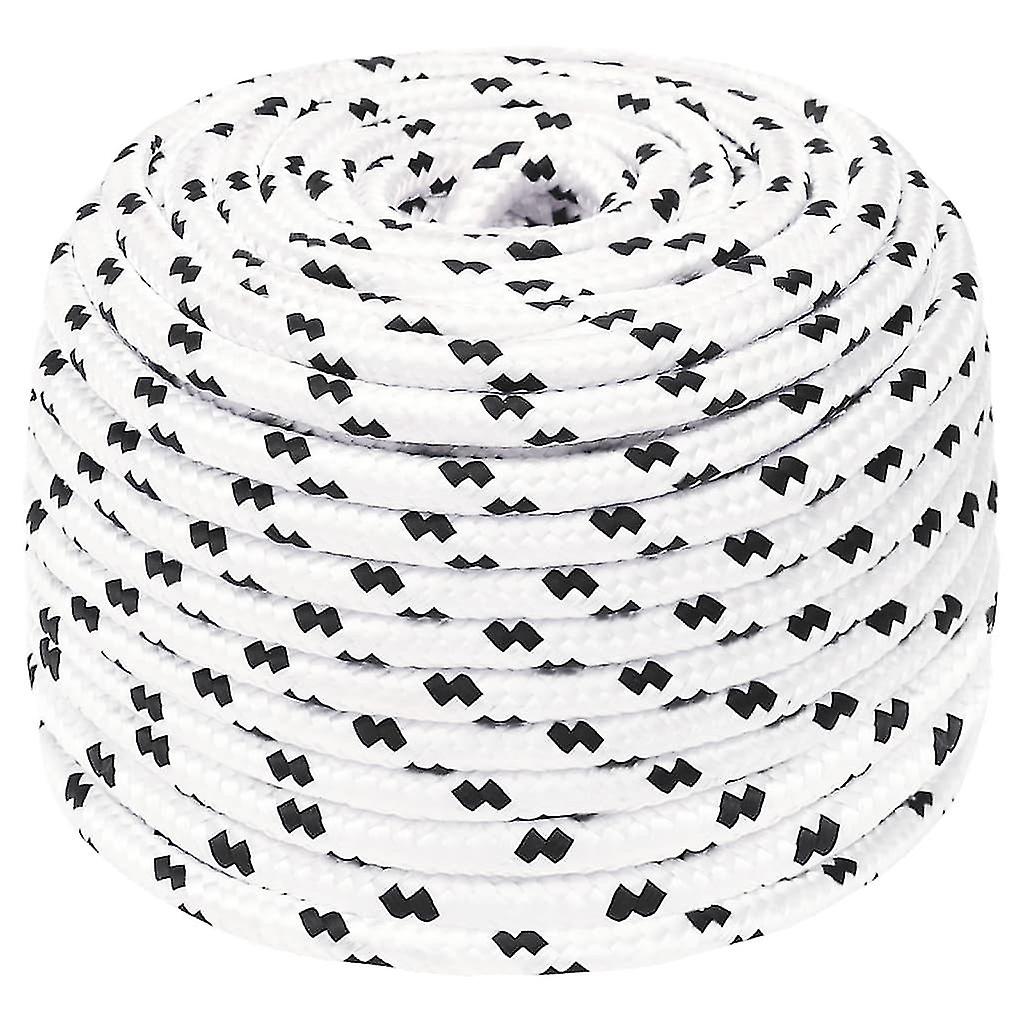 Boat Rope Braided White 6 mmx100 m Polyester