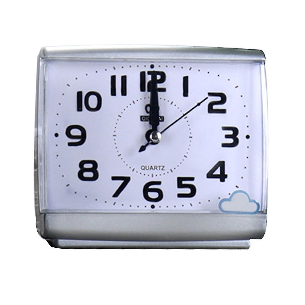 Fashion Square Alarm Clock Simple Wake-up Alarm Clock Silent Scanning Small Clock In Bedroom