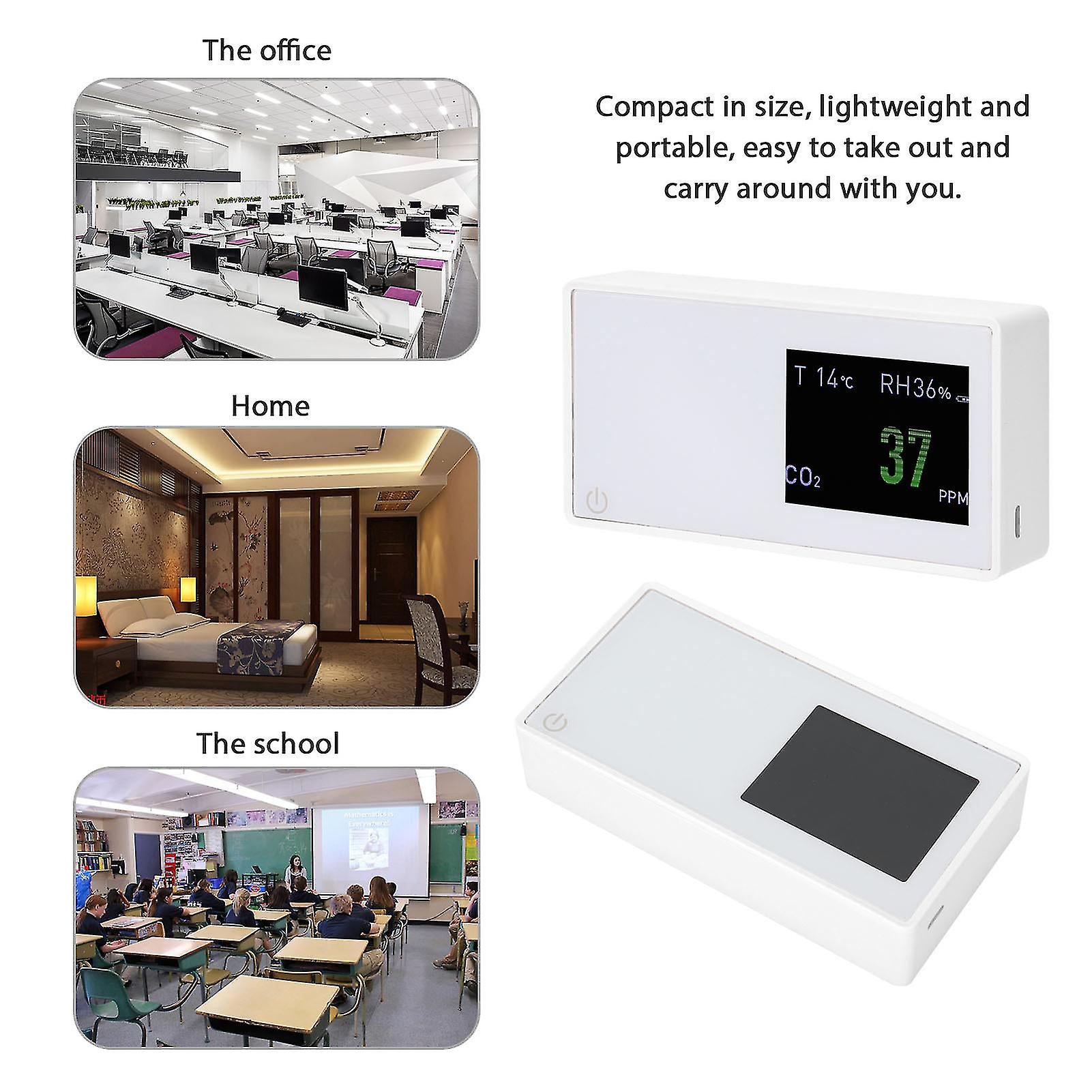 Household Air Quality Detector Multifunctional Co2 Tester With Carbon Dioxide Value Electricity Quantity Temperature Humidity Display Function