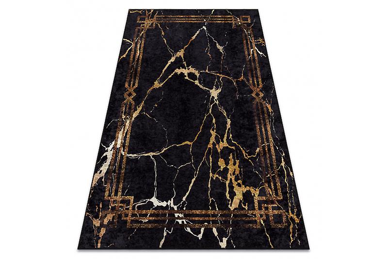 MIRO 51333.801 washing carpet Marble, frame anti-slip - black / gold