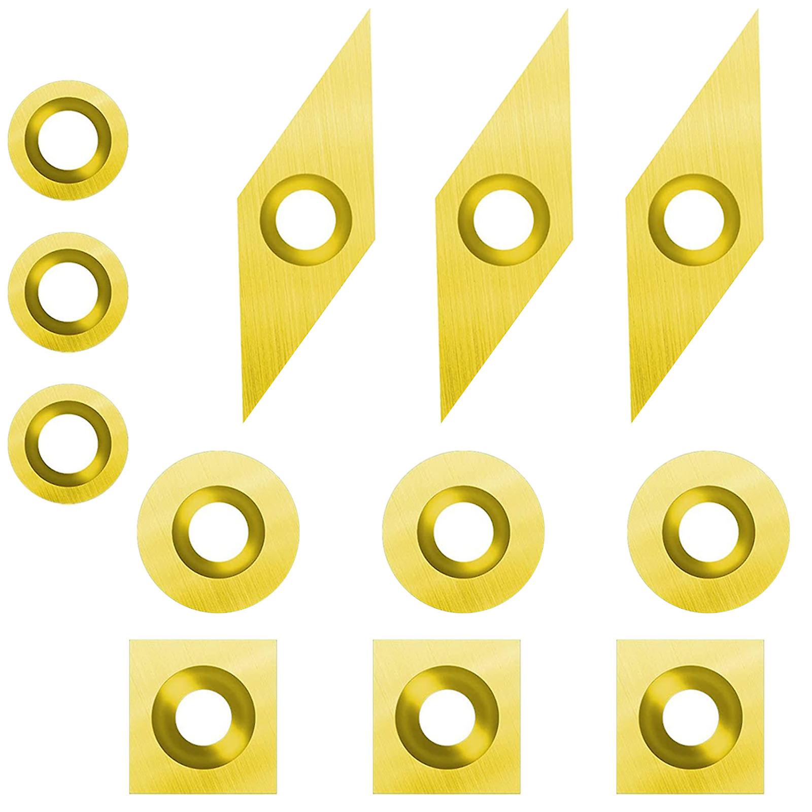12 Pcs Carbide Cutters Inserts Trimming Shraping Tools Parts Replacement For Lathe Turning Tools Woodworking Accessories