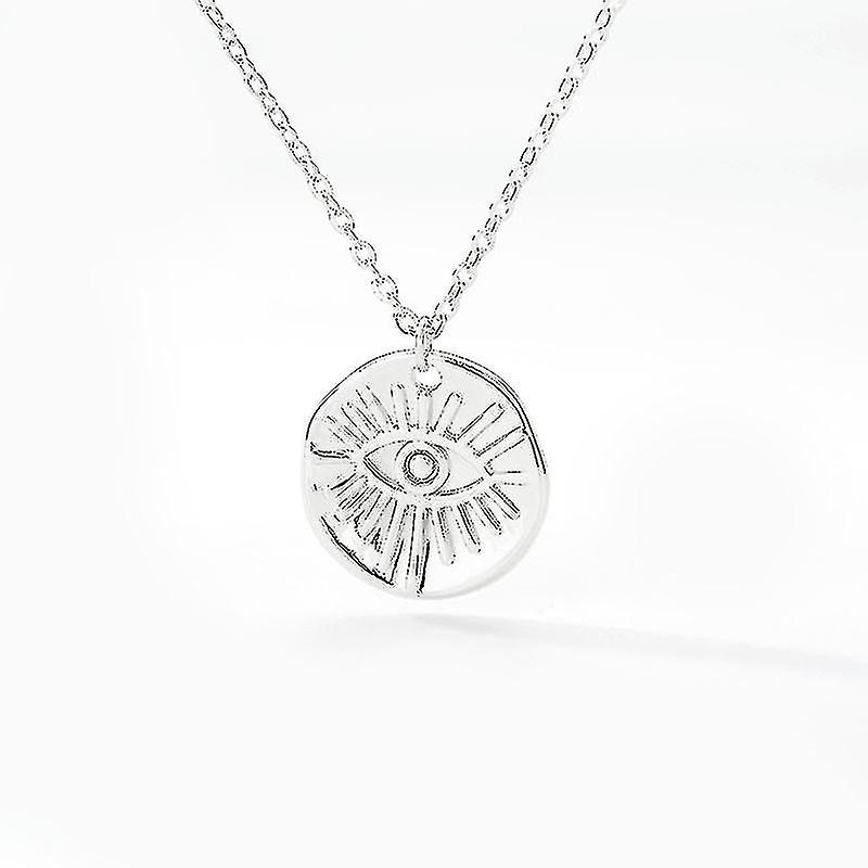 Collana pendente di cristallo di vetro di colore argento di colore argento collana in acciaio inossidabile per gioielli regalo amico di moda vintage 2021