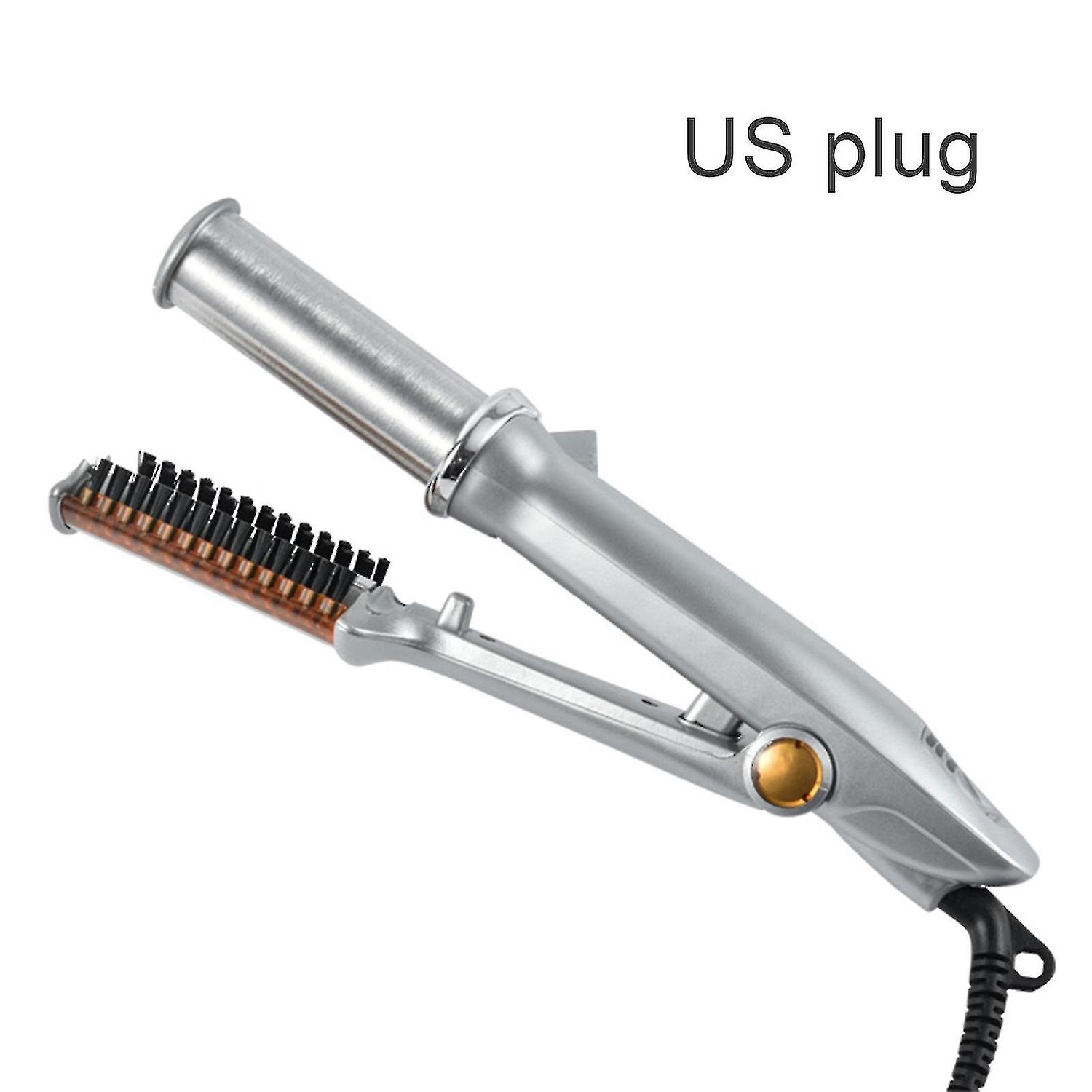 2 In 1 Straightener Curling Curler Portable Adjustable Temperature Curling Iron Roller