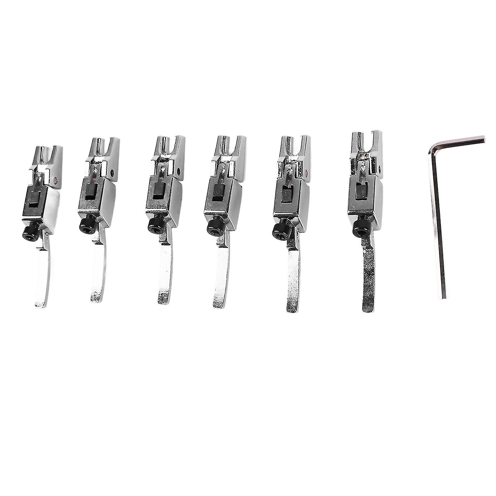 6Pcs Guitar Bridge Saddle 6 String Saddles Alloy Set Kit Instrument Accessory for Replacement