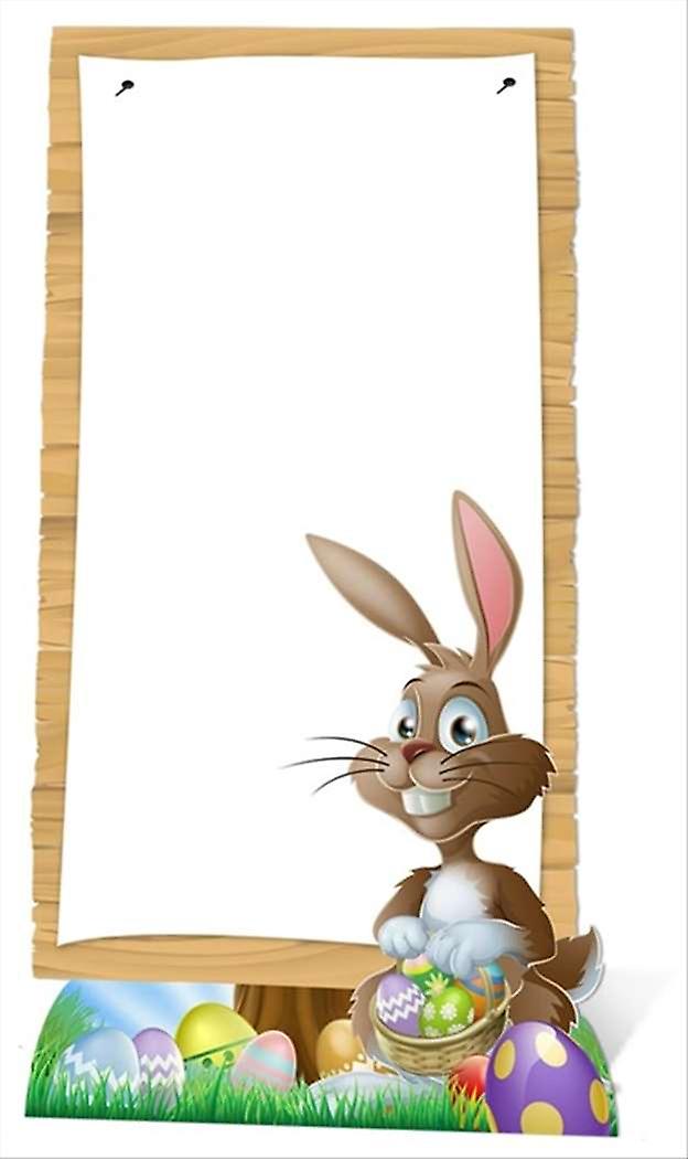 Easter Bunny Sign Lifesize Cardboard Cutout / Standee