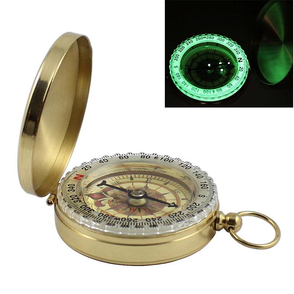 Round Golden Navigation Tool,Brass Golden Compass Navigation Brass Golden Compass Navigation Versatile Functionality