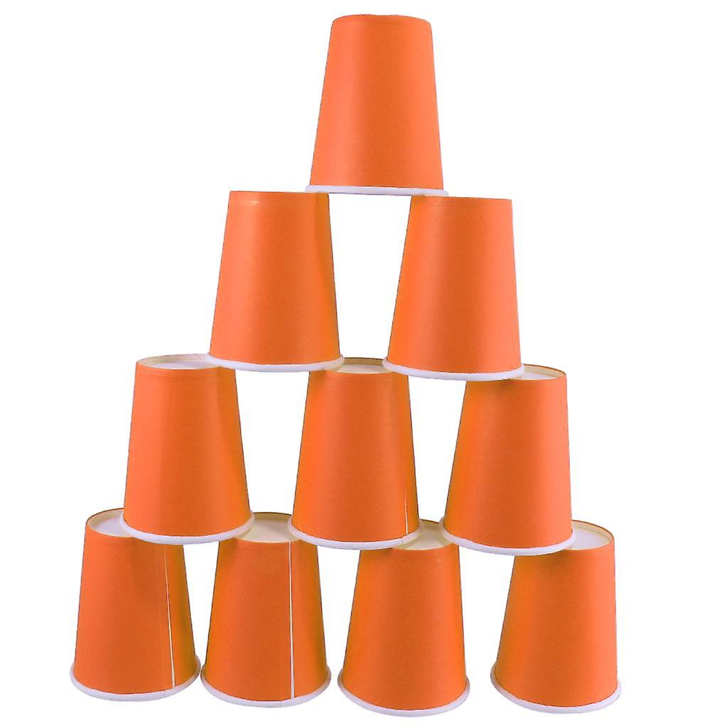 Phenovo Solid Color Paper Cups High Quality Tableware Mugs Hot Red