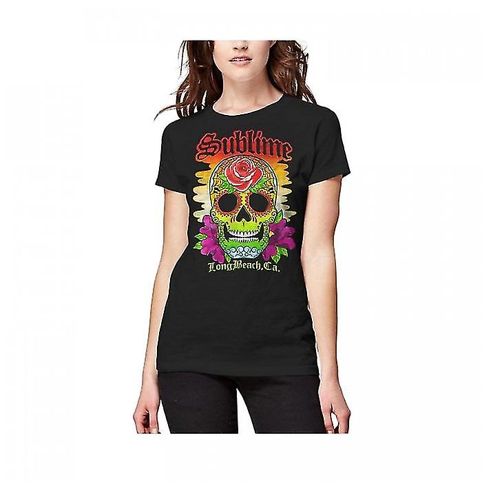 Sublime Womens/Ladies Skull T-Shirt