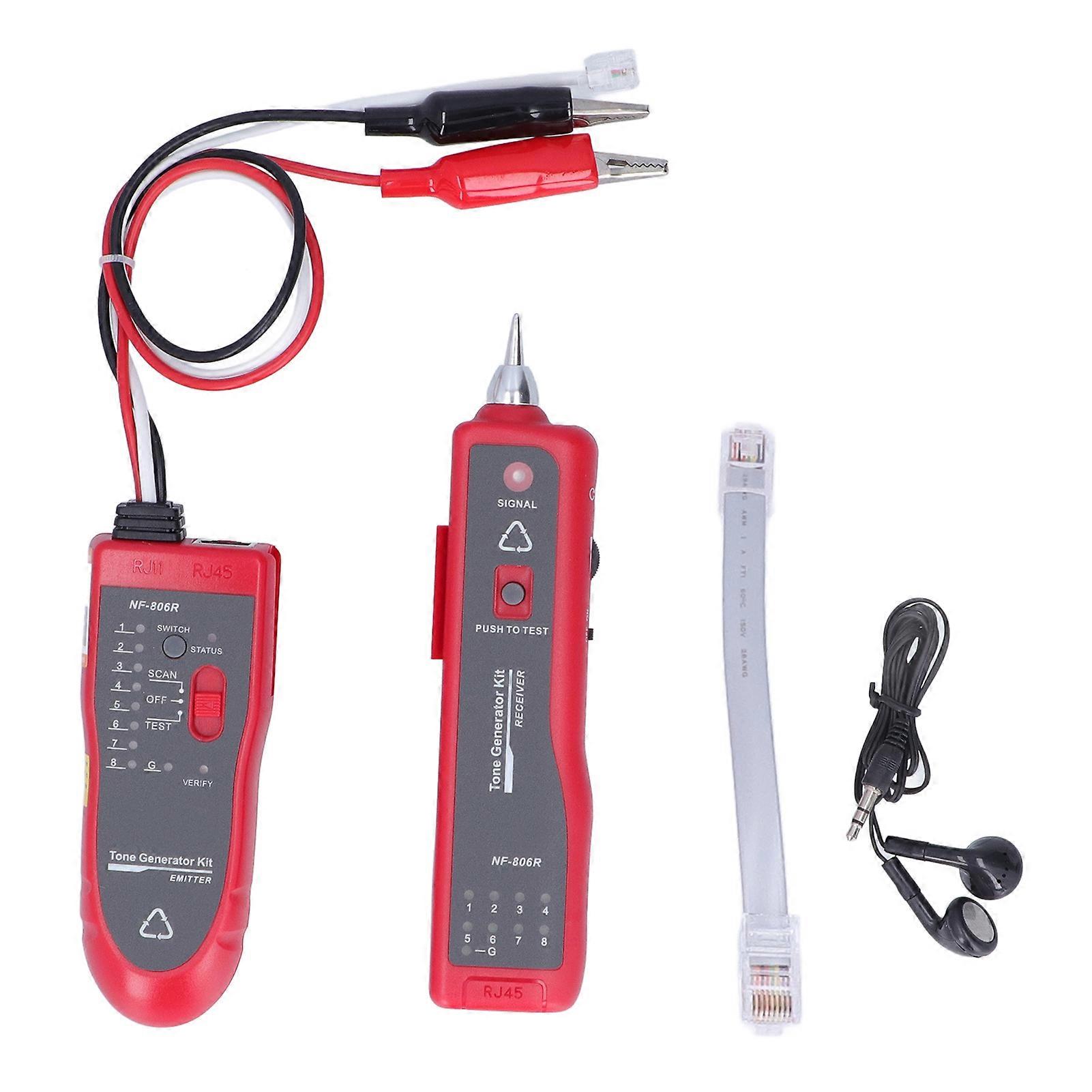 Line Finder, NF‑806R Line Finder POE Anti Burn Network Cable Tester for Telecommunication Line Outdoor, Find Wires Quickly and Accurate