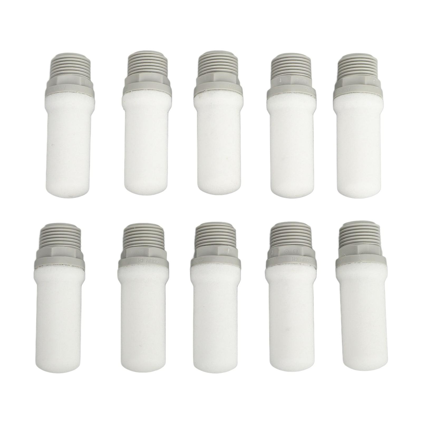 10Pcs G3/8in Valve Pneumatic Muffler Sole Valve Pneumatic Air Exhaust Muffler Silencer