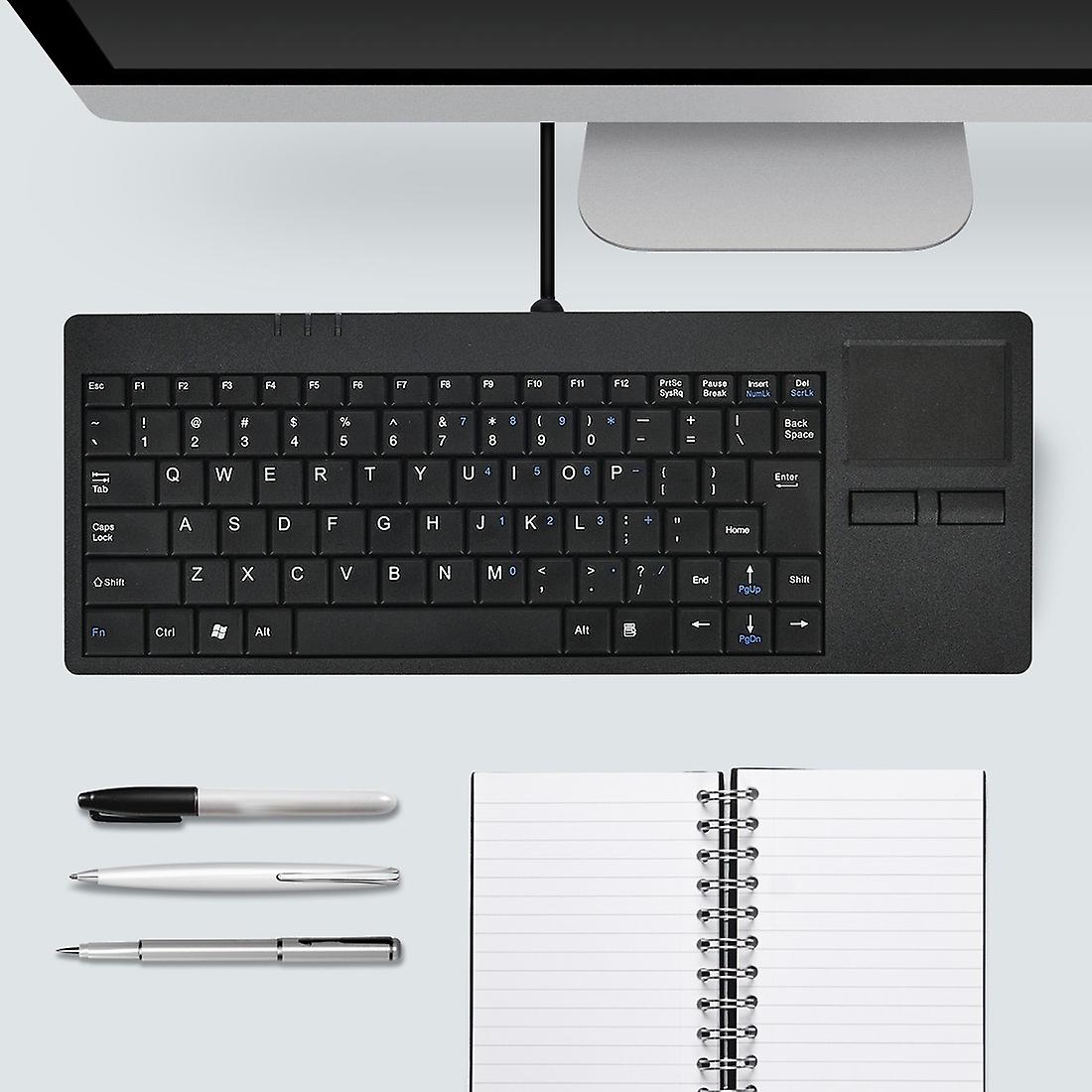 MC-818 82 Keys Touch-pad Ultra-thin Wired Computer Keyboard