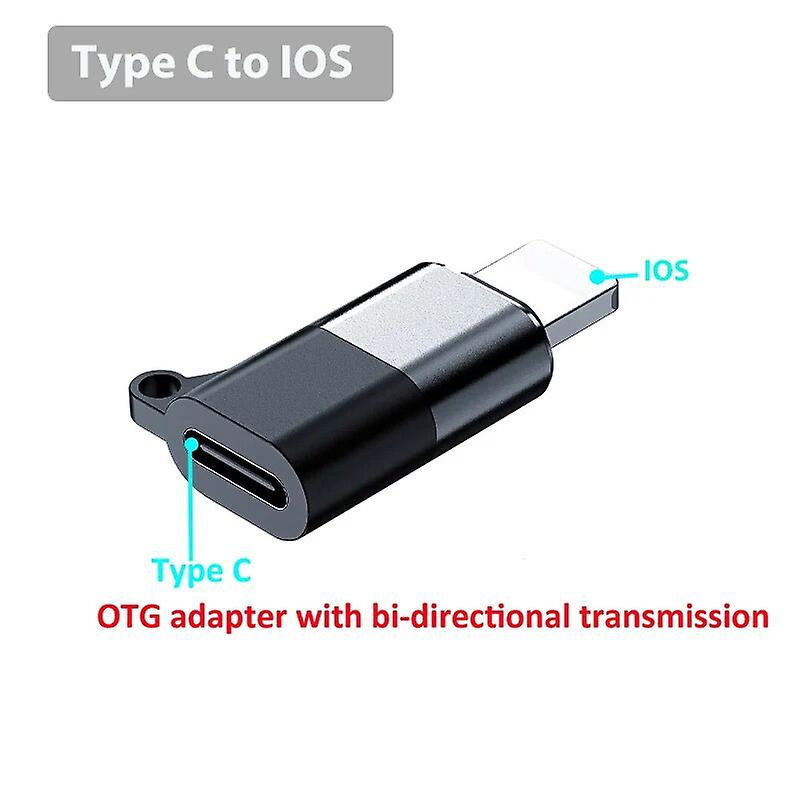 USB C Till Mikroomvandlare Mobiltelefon Typ C OTG-adapter med dataöverföring för bärbar MacBook iPhone USB hane kvinnlig adapter ~ 25296
