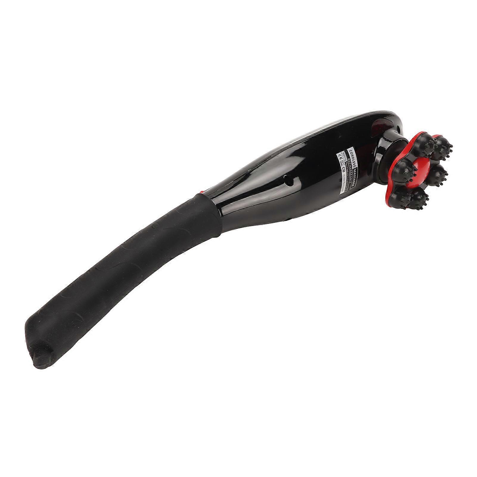 Deep Tissue Long Handle Percussion Massager Cordless Rechargeable Vibrating Massager for Back 100‑240V US Plug 