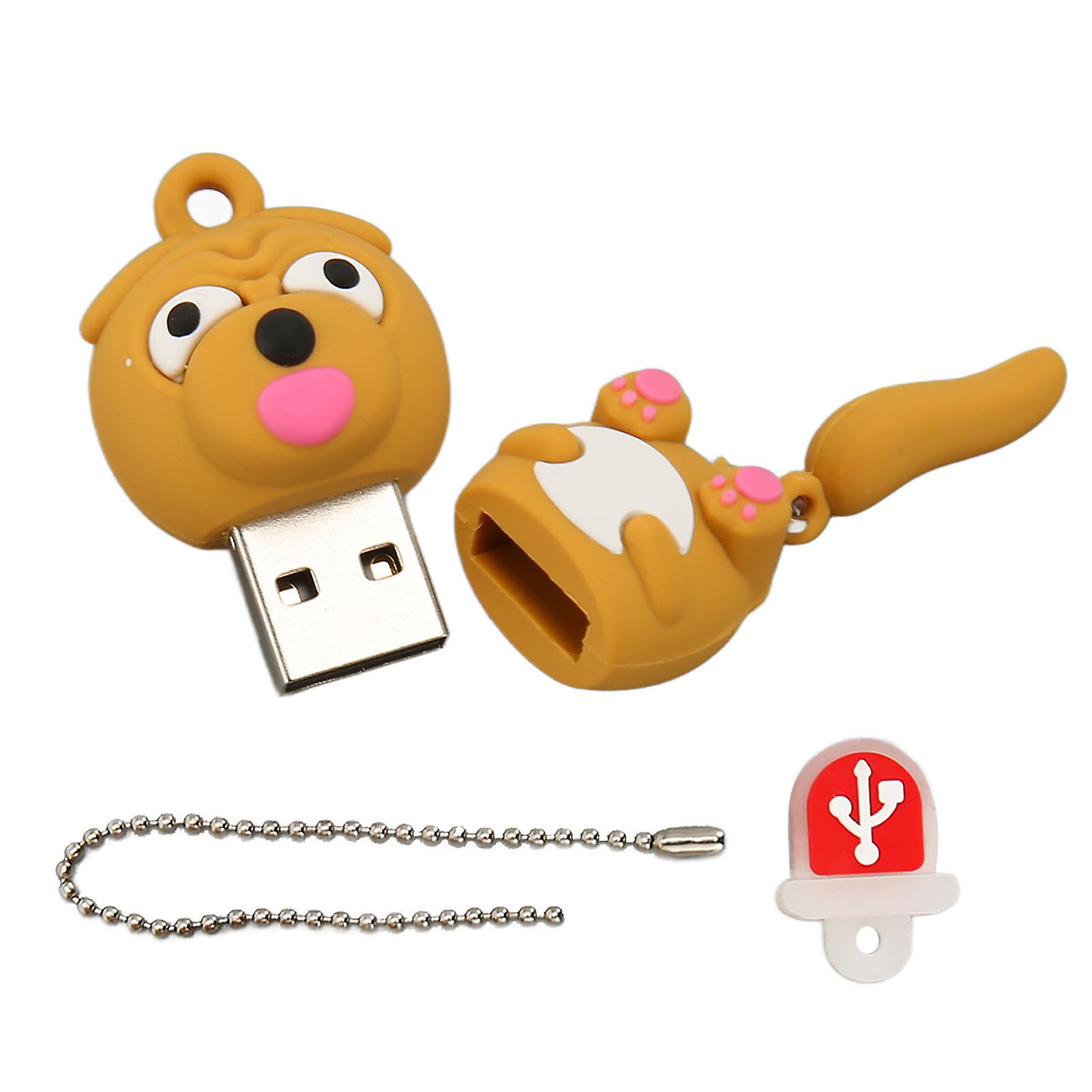 Cartoon USB Flash Drive Cute Dog USB2.0 Interface Plug and Play High Speed Memory Thumb Stick for Photo Video Files 32G