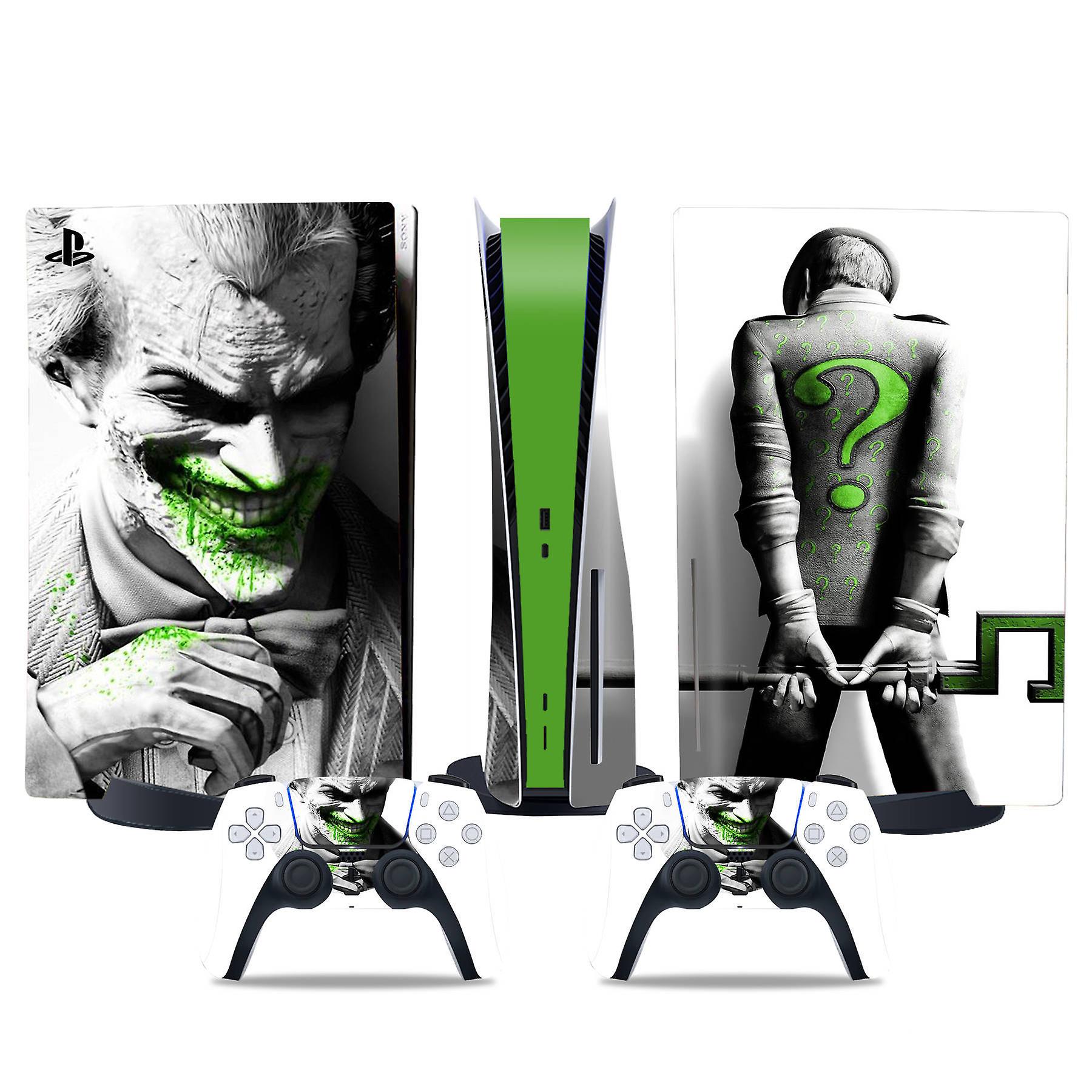 PS5 optical drive version sticker, cool PS5 skin, controller handle,for PS5 console and controller,DC cartoon,Joker6